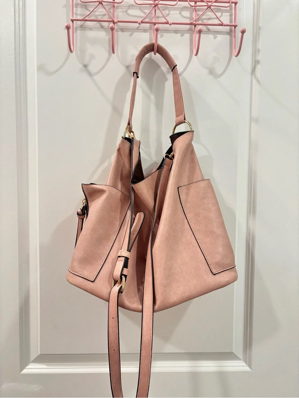 Soft Pink Women’s Hobo Shoulder Bag